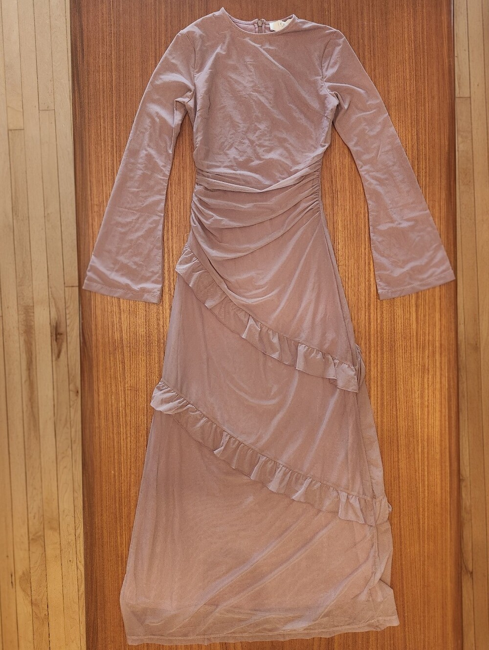 NWT Veiled New York Sabrina Maxi Dress, XS 58", Twilight Mauve
